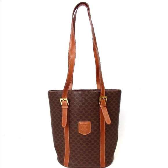 Auth CELINE Macadam Shoulder Bag Vintage - Picture 3 of 7